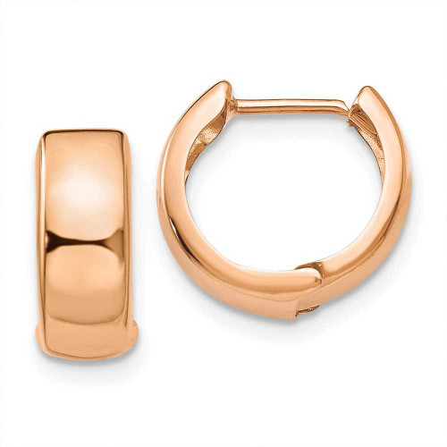 Image of 15mm 14k Rose Gold Hinged Hoop Earrings TF766