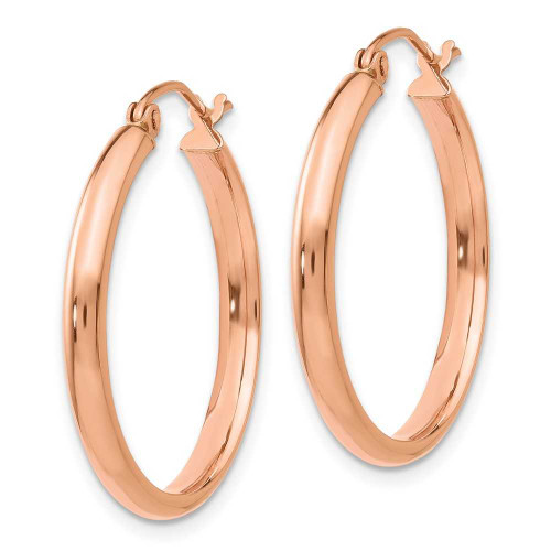 Image of 25mm 14k Rose Gold Hoop Earrings TF570