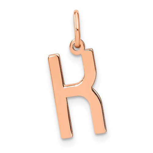 Image of 14K Rose Gold Letter K Initial Charm XNA1336R/K