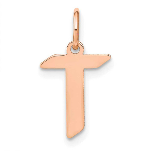 Image of 14K Rose Gold Letter T Initial Charm XNA1335R/T