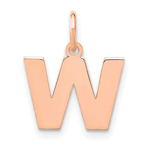 Image of 14K Rose Gold Letter W Initial Charm XNA1337R/W