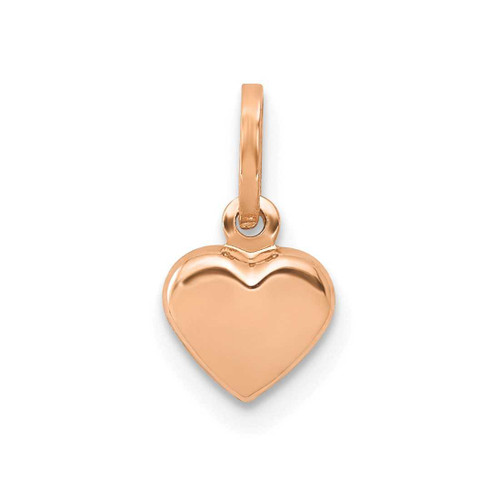 Image of 14K Rose Gold Polished 3-D Heart Pendant YC1063R