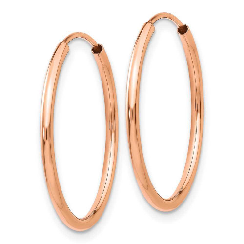 Image of 23mm 14k Rose Gold Polished Endless Tube Hoop Earrings TF784
