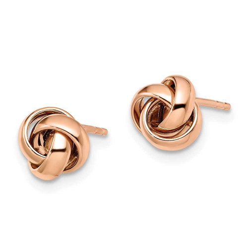 Image of 8mm 14k Rose Gold Polished Love Knot Stud Post Earrings LE870