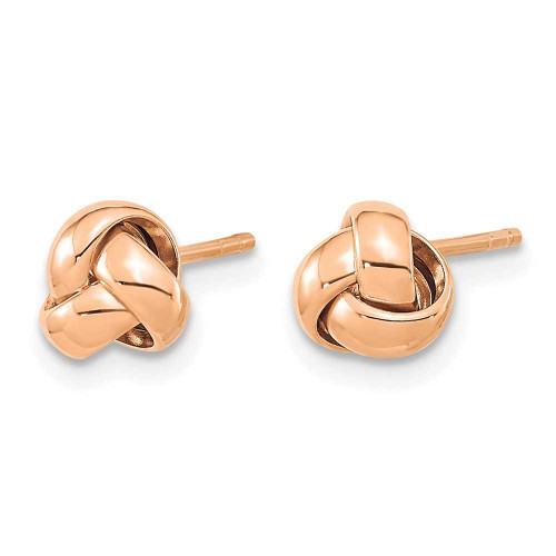 Image of 6mm 14k Rose Gold Polished Love Knot Stud Post Earrings TL1046R