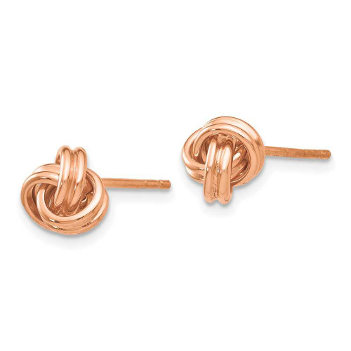 Image of 7mm 14k Rose Gold Polished Love Knot Stud Post Earrings TM705R