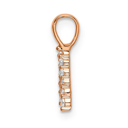 Image of 14K Rose Gold Small Initial A Diamond Pendant