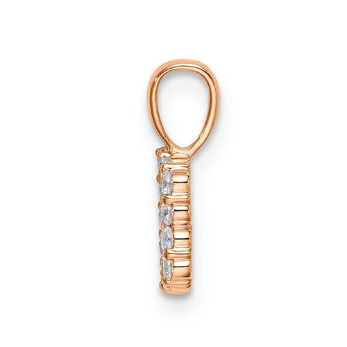 Image of 14K Rose Gold Small Initial B Diamond Pendant