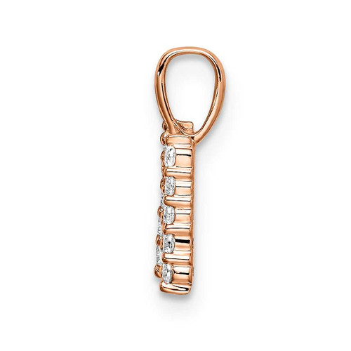 Image of 14K Rose Gold Small Initial N Diamond Pendant