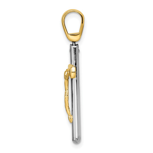 14K Two-Tone Gold Crucifix Pendant LF1526