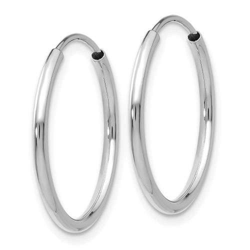 Image of 17mm 14k White Gold 1.5mm Polished Endless Hoop Earrings XY1183