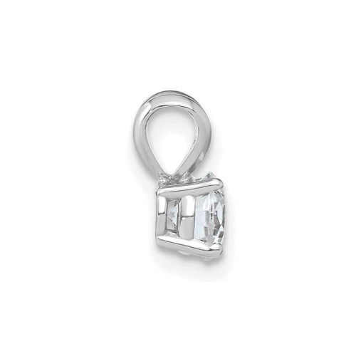 Image of 14K White Gold 1/2ct. 5.0mm Round G H I True Light Moissanite Solitaire Pendant