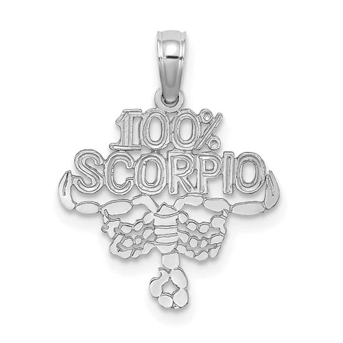 Image of 14K White Gold 100% SCORPIO Pendant