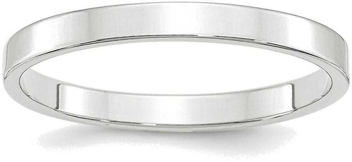 Image of 14K White Gold 2.5mm Lightweight Flat Band Ring