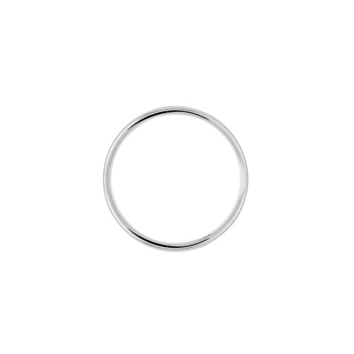 Image of 14K White Gold 2.5mm Lightweight Half Round Band Ring