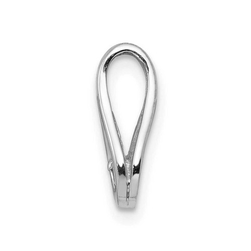 Image of 14K White Gold 2.8mm A Diamond Teardrop Shape Slide Pendant