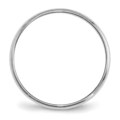 Image of 14K White Gold 2mm Lightweight Half Round Band Ring