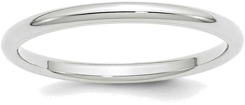 Image of 14K White Gold 2mm Standard Comfort Fit Band Ring