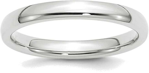 Image of 14K White Gold 3mm Comfort-Fit Band Ring