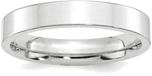 Image of 14K White Gold 4mm Standard Flat Comfort Fit Band Ring