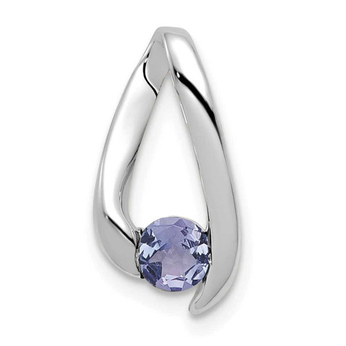 Image of 14K White Gold 4mm Tanzanite Pendant