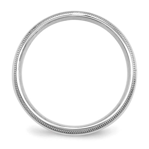 Image of 14K White Gold 5mm Double Milgrain Comfort Fit Band Ring