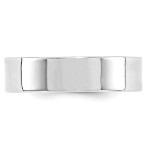 Image of 14K White Gold 6mm Standard Flat Comfort Fit Band Ring