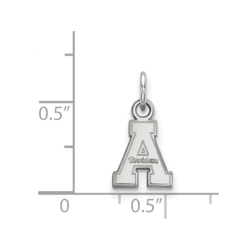14K White Gold Appalachian State University X-Small Pendant by LogoArt