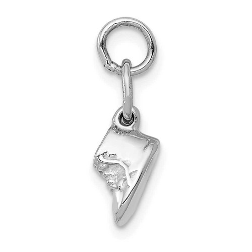 Image of 14K White Gold Baby Shoes Charm