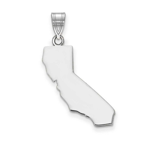 Image of 14K White Gold California State Pendant