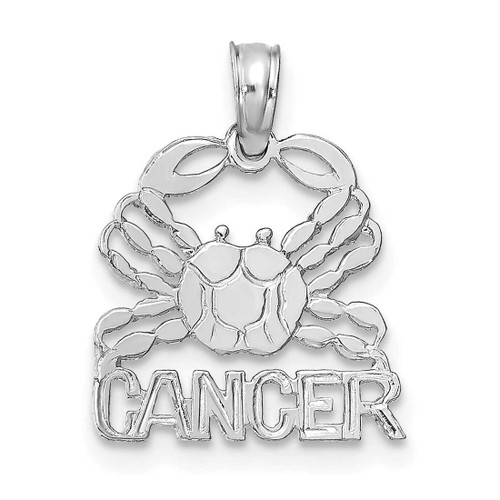 Image of 14K White Gold CANCER Pendant