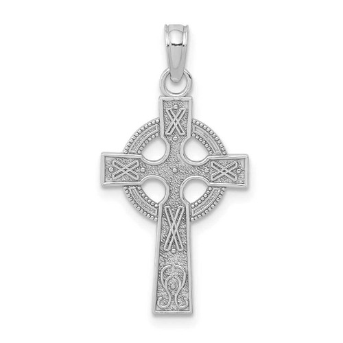 Image of 14k White Gold Celtic Cross Pendant K5047W