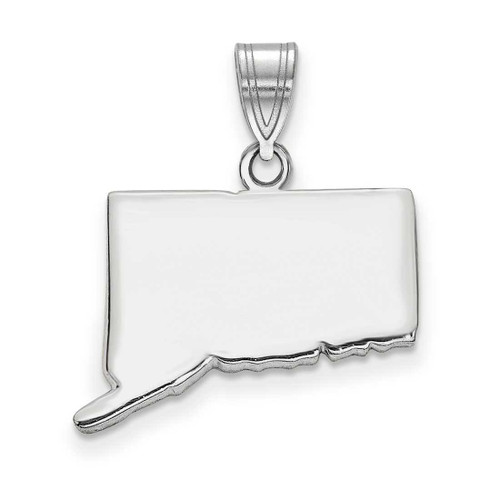 Image of 14K White Gold Connecticut State Pendant