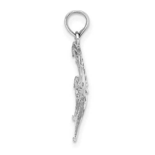 Image of 14K White Gold Cut-Out Angelfish Pendant