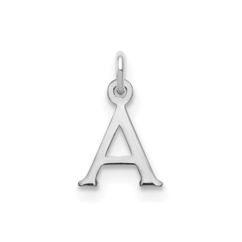 Image of 14K White Gold Cutout Letter A Initial Charm