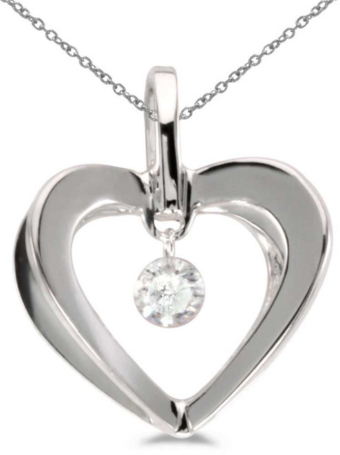 Image of 14K White Gold Diamond Dashing Diamonds Pendant (Chain NOT included) (CM-P8268W)