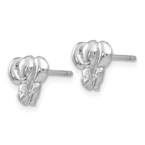 Image of 7mm 14K White Gold Elephant Stud Earrings