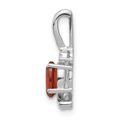 Image of 14K White Gold Garnet Diamond Pendant XBS372