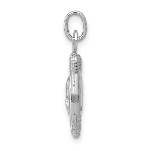 Image of 14K White Gold Good Luck Hand Charm