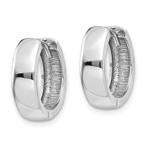 Image of 11mm 14K White Gold Hinged Earrings TM633