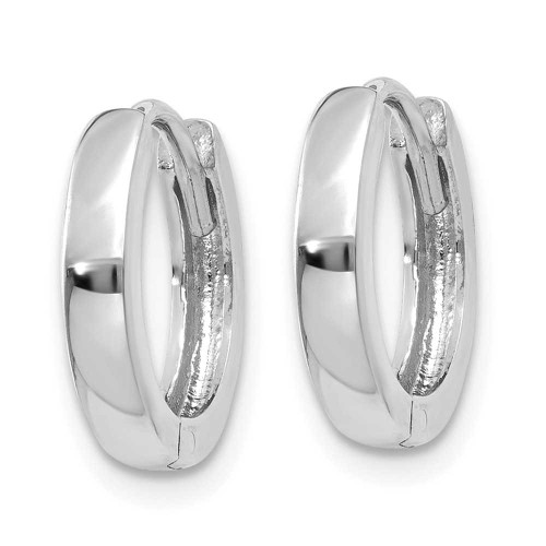 Image of 9mm 14K White Gold Hinged Hoop Earrings TM617