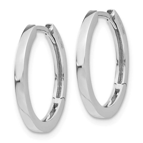 Image of 13mm 14K White Gold Hinged Hoop Earrings TM621