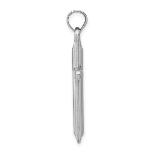 Image of 14K White Gold Hollow Cross Pendant D3164