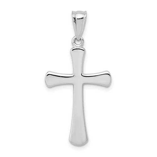 Image of 14K White Gold Hollow Cross Pendant K1182