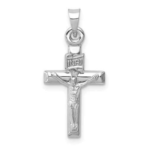 Image of 14K White Gold Hollow Crucifix Pendant XR1840W