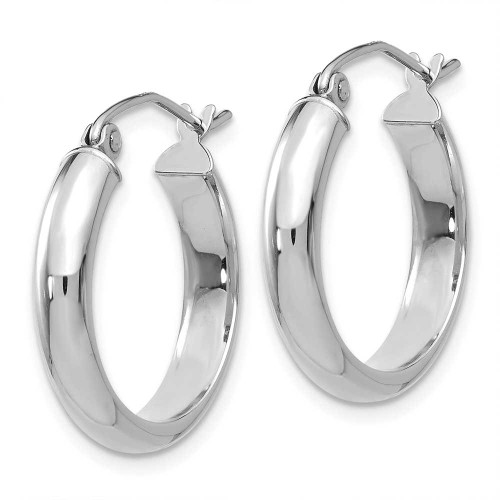 Image of 20mm 14K White Gold Hoop Earrings TF574