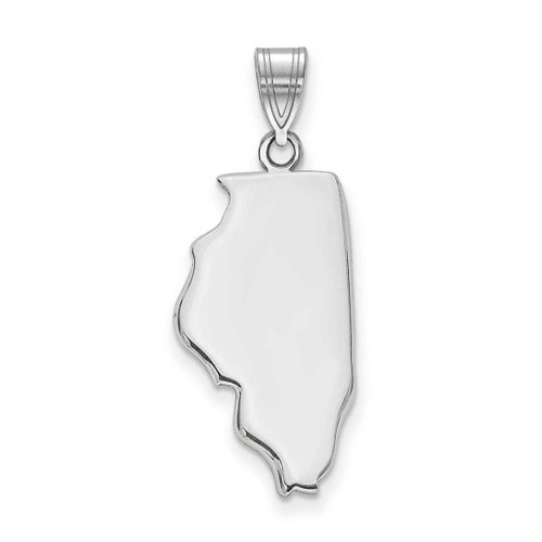 Image of 14K White Gold Illinois State Pendant