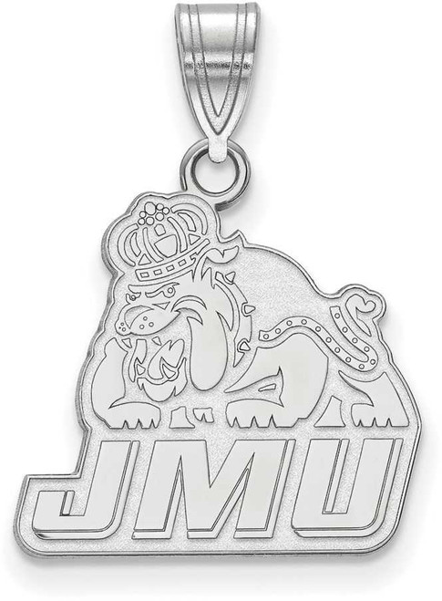 Image of 14K White Gold James Madison University Medium Pendant by LogoArt