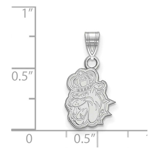 Image of 14K White Gold James Madison University Small Pendant by LogoArt (4W008JMU)