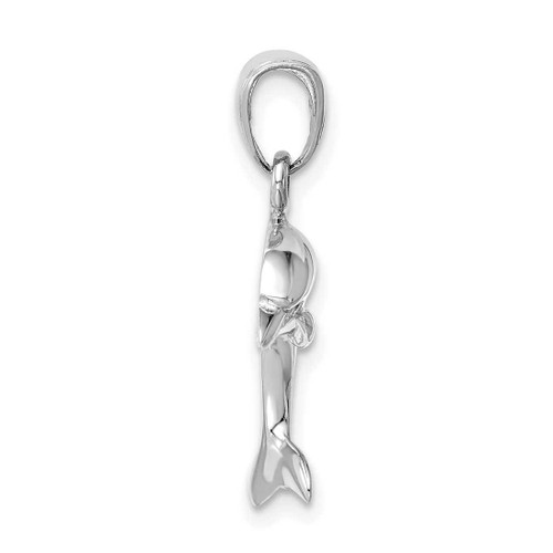 Image of 14K White Gold Jumping Dolphin Pendant